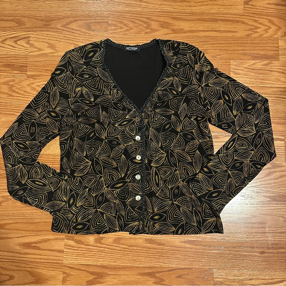 Vintage Softwear by Mark Singer Top/Cardigan size M